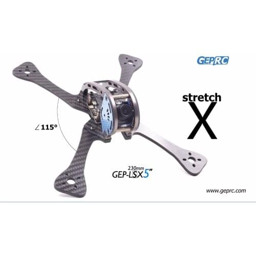 Geprc Leopard LX5 Upgraded GEP-LSX5 7075 CNC 3K Carbon Fiber Quadcopter Racer Racing Frame Kit 205/230/265mm for 5045 propeller