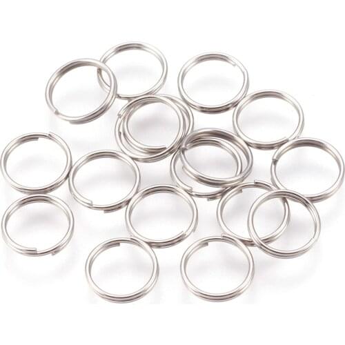 Pandahall 5000pcs/Bag 304 Stainless Steel Split Rings for Jewelry Findings Stainless Steel Color 5x1.2mm/6x1.2mm/7x0.6mm/8x0.6mm