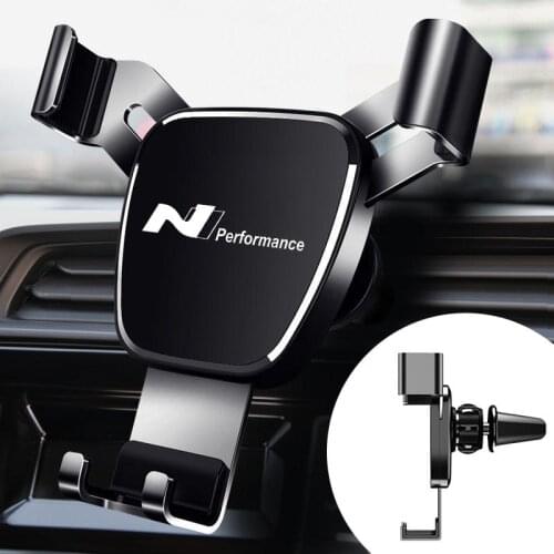 Metal Phone Holder Car Navigation Mobile Phone Holder Bracket Support For Hyundai N Performance Car Emblem Bracket Accessories
