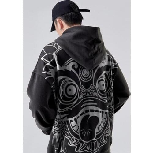 Fashion Men Cool Hip Hop Hoodies Hooded Male Japanese Streetwear Casual Sweatshirts Men Pullover Harajuku Hoodies Teen FF2981