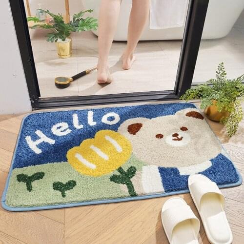 Soft Bath Mat Cartoon Bathroom Rug Bath Tub Side Carpet Function Entrance Mats Floor Mat Anti Slip Rugs Home Decor
