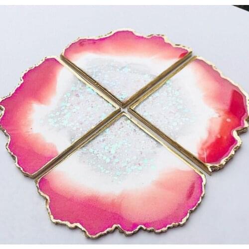 Irregular Wavy Coaster Epoxy Resin Mold Cup Mat Silicone Mould DIY Crafts Ornaments Jewelry Casting Tool