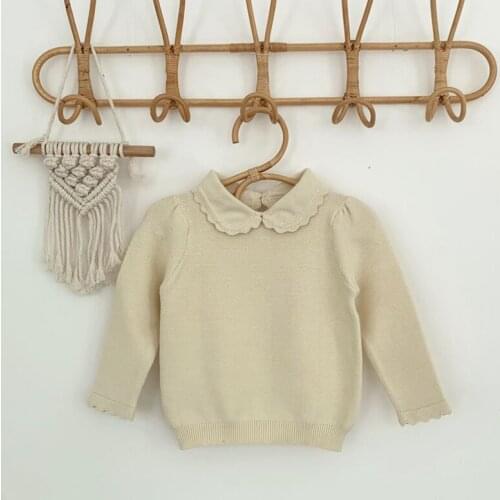 Autumn Baby Girls Sweaters Coat Children Knitting Pullovers Knitwear Tops Winter Kids Girls Long Sleeve Sweaters 1-7Y