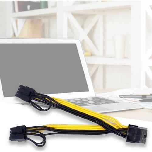 Plug and Play PCI-E 6-pin to 2x 8-pin GPU Graphics Card Power Splitter Cable PCI Expresses Wear-resistant Power Extension Cord