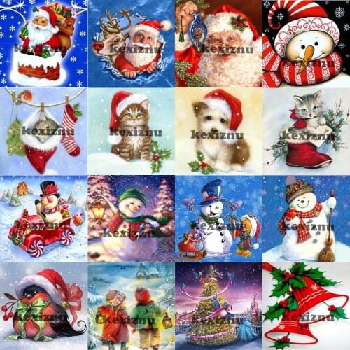 Christmas Gift 5D Diy Full Square/Round Stone Bead Drill Diamond Painting Mosaic kit 3d Diamant Embroidery Cross Stitch BK