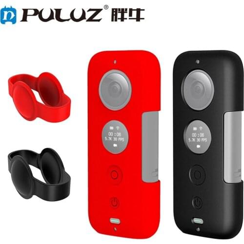 PULUZ Silicone Protective Case with Lens Cover for Insta360 ONE X