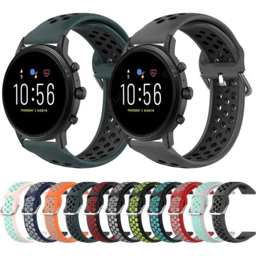 Sport Silicone Strap Band For Fossil Gen 5 Wristband Gen5 Carlyle HR/Julianna/Garrett Watchband Bracelet Replaceable Accessories