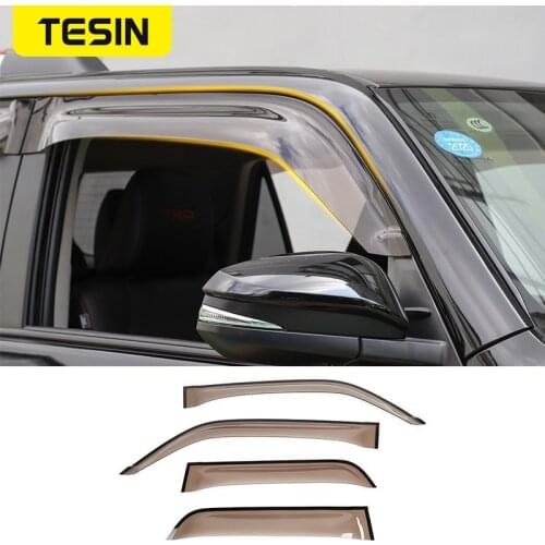 TESIN Awnings Shelters for Toyota 4 Runner Car Window Visor Vent Shade Sun Rain Guard for Toyota 4Runner 2014+ Car Accessories