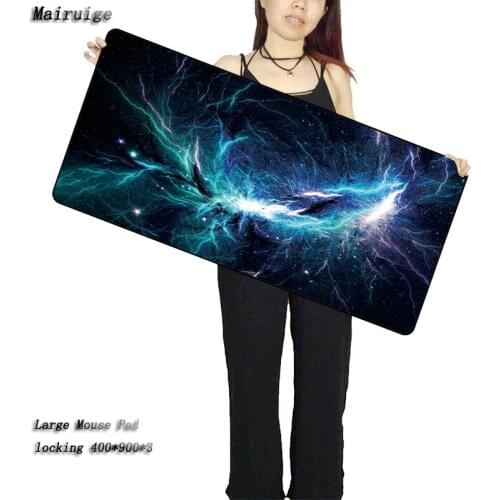 Mairuige Blue Bright Mouse Pad Locked Edge Pad Notbook Computer Mousepad Gaming Padmouse Gamer To Laptop Keyboard Mouse Mats