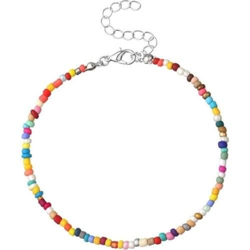 1pc Fashion Bohemian Style Bead Anklet Adjustable Elegant Beach Anklet Foot Bracelet Feet Anklet Jewelry Accessories For Women