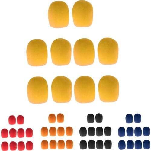 10 Pieces Handheld Microphone Karaoke DJ Sponge Foam Microphone Cover for Stage Performance