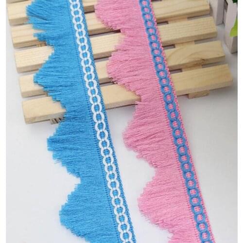 10yards Hot Sale 5cm Color Wavy Tassels Lace Trim Fringe Ribbon DIY Handmade Sewing Fabric For Curtains Clothing Accessories