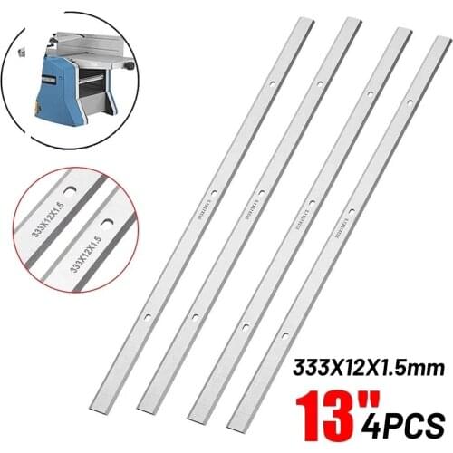 4Pcs 13" HSS Planer Blades Knives 333x12x1.5mm Double Edge Wood Planer Cutting Tool For Metabo DH330 DH316 Interskol PC-330