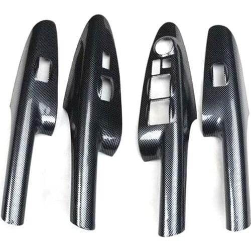 4PC For Hyundai Tucson 2006-2013 LHD Car Door Armrest Window Lift Switch Decoration Cover Frame Trim ABS Car Styling Accessories