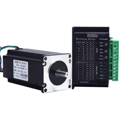 57BYG250H Stepper Motor Step Angle 1.8 3A 2.8N.M Torque Stepper Motor, Matching TB6600 Motor Driver