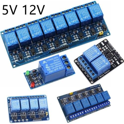 5v 12v 1 2 4 6 8 way relay module for arduino 1 2 4 6 8 channel relay module with optocoupler Relay Output In stock