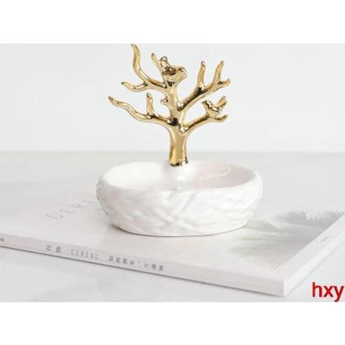 Nordic style golden branches ceramic soap dish soap tray soap dish soap box creative bathroom soap rack tree branch