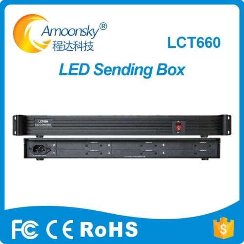 Amoonsky LCT660 general Sending Box can support 6 sending card for full color led panel p3 display
