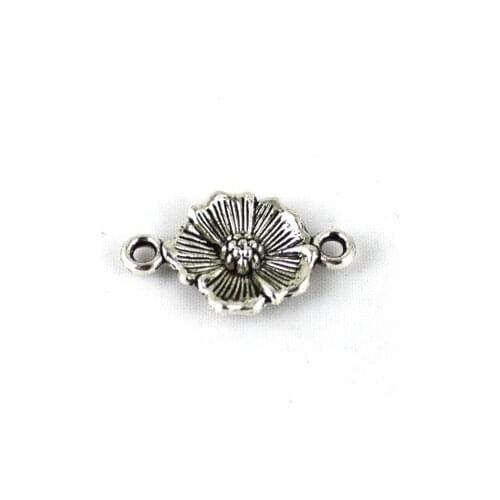 FREE SHIPPING 600PCS Tibetan Silver Color Flower Link Connectors A13013
