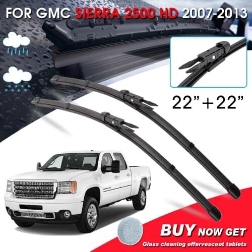 BROSHOO Car Front Window Windshield Wipers Blade For GMC Sierra 2500 HD 22"+22"LHD&RHD Car Model Year 2007-2013 Auto Accessories