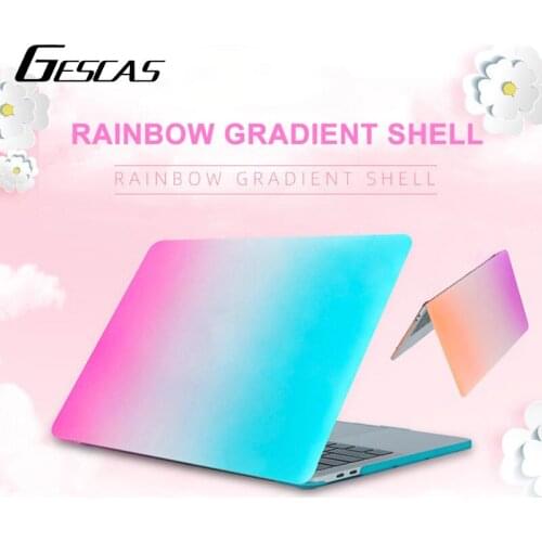 Macbook Case Laptop Computer Case For Apple Notebook Rainbow Frosted For Macbook 12 13/air 11 13/pro 13 15 16 Inches