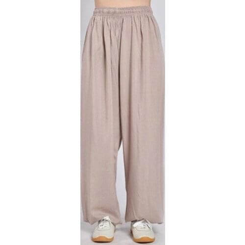 Multiple Colors Available Soft Cotton Kung Fu Tai Chi Pants Wing Chun Clothing Wushu Trousers Woman Martial Arts Pants