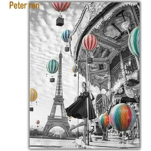 Diamond painting portrait cross stitch Home Decor 5 Square\Round diamond mosaic Full Diamond embroidery Beauty hole light Tower