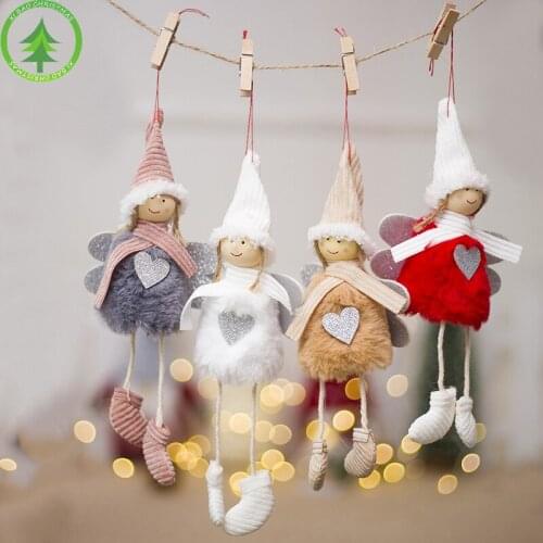 Cute Christmas Angel Plush Doll Decoration Noel Natal Pendant Creative Tree Ornaments Christmas Decoration for Home Navidad