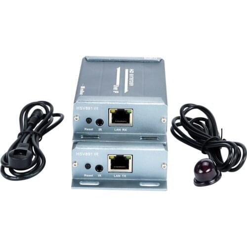 MiraBox 150m HDMI-compatible Extender over IP/UTP HDMI-compatible CAT5e Extender with Audio Extractor and IR
