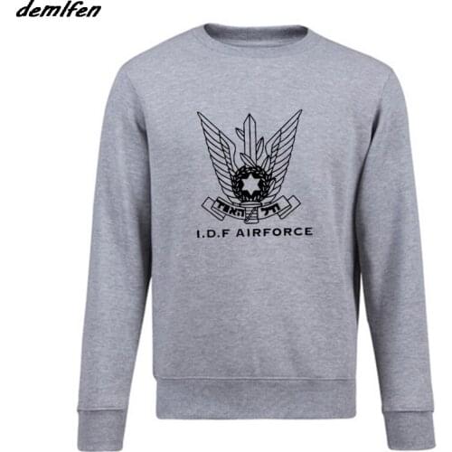Fashion Men pullover Fleece Hoodie Green Olive Israel Defense Forces Airforce Sweatshirt Casual Coat Tops Harajuku Streetwear