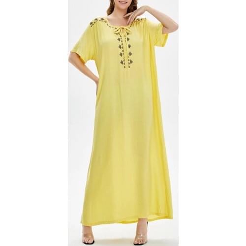 TREMU Muslim African Dresses Fashion Abayas for Women Embroidery Hijab Dress Prayer Wear Voile Femme Musulman