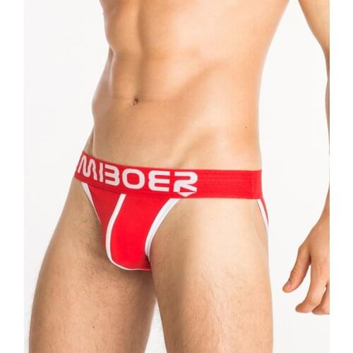 Men Sexy Cotton Briefs Low Waist Quality Performance Underwear for Men Gay Underwear Thongs Jockstrap HOT