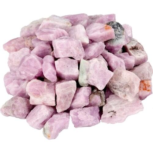 TUMBEELLUWA 1lb (460g) Kunzite Crystal Raw Rough Stones for Tumbling,Cabbing,Wire Wrapping,Healing Reiki Wicca