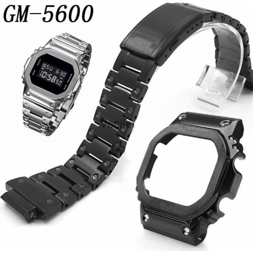 Newest GM-5600 Watch Band Strap Stainless Steel Watch Bezel ONLY 316L Stainless Steel Metal Watchbands Cover Tools Wholesale