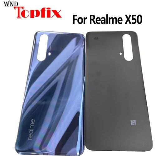 New Glass For Oppo Realme X50 Back Housing Back Cover For Realme X50 Battery Cover Replacement Parts RMX2144