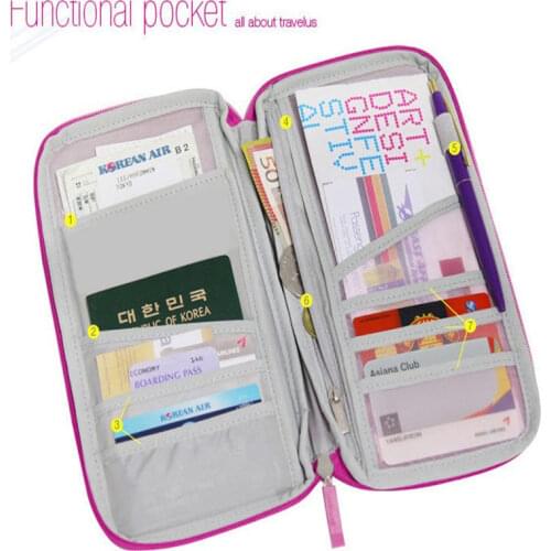 Folder Document Bag Printing Card Package Travel Passport File Package Zipper Multi - Functional Long Paragraph Ticket Holder