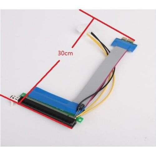30cm PCI-E PCI E Express 1X to X16 riser Card Flexible ribbon Extender power supply cable for bitcoin miner currency