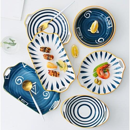 Japanese-style tableware ceramic western dishes home steak dishes restaurant breakfast dishes sushi dishes fish dishes