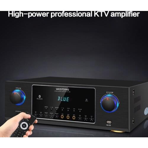 KYYSLB 260W*2 4-16Ohm AK-388 Family KTV Bluetooth Home Preamp Amplifier KTV Card Package High Power Karaoke Reverb Amplifier