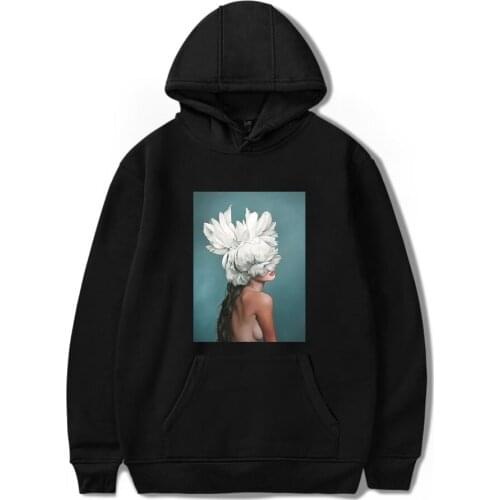Simple Style Fashion Design Esthetiek Sexy Bloemen Hoodie Sweatshirts Katoen Vrouwen Hoodie Sexy Bloemen Hoge Kwaliteit PlusSize