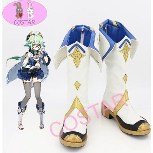Game Genshin Impact Sucrose Boots Halloween Cosplay Shoes Custom Made 2021 New