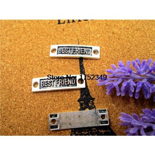 10 PCS, Best Friend Connector, Best Friend, Antique Silver or Bronze, Fittings, Accessories, Jewelry Making Findings, 36*10mm