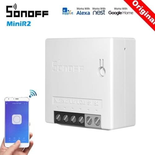 SONOFF MINIR2 Wifi DIY Smart Mini R2 Switch Two Way Wiring Automation Modules Compatible with eWelink Alexa Google Home