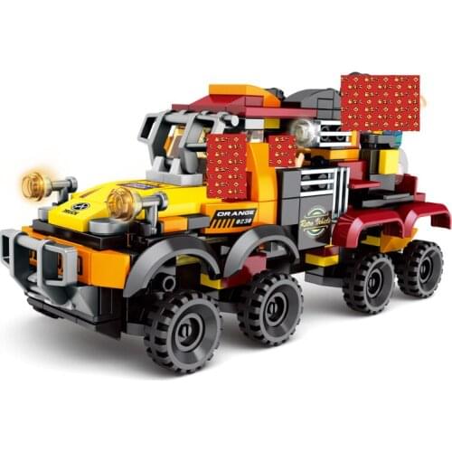 Building Blocks Assembled Famous Racing Car 4 In 1 Small Particle Building Block Toy Children Boy Toy Gift