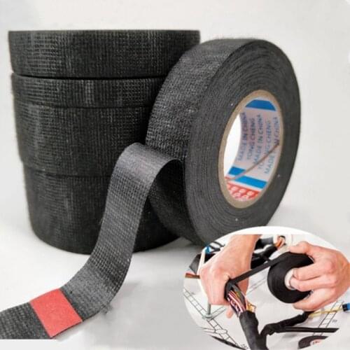 Heat-Resistant Interior Wire Loom Harness Tape Adhesive Fuzzy Fleece Insulation Tape for Auto Toyota VW Electrical Wrap 15Meters