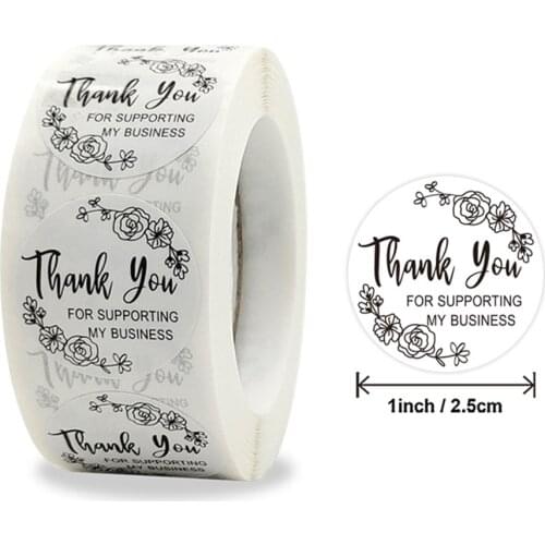 50-500pcs Thank You For Supporting My Small Business Stickers 1inch Round Seal Labels Stickers For Jewelry Box Envelope Supplie