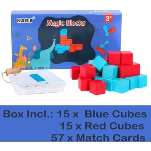 Free ship Kids Children Magic Wood Wooden Cube Blocks Montessori Math Learn Sensorial Material Kits Toys Educational Gifts