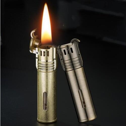 Yubang kerosene LIGHTER new creative visual transparent oil warehouse Retro Old wheel Gasoline lighter outside tool