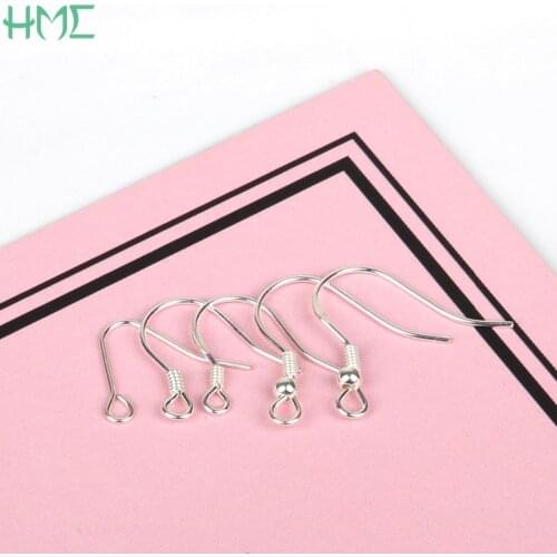 1pair/lot 925 Sterling Silver DIY Earring Findings Earring Wires Hooks Clasp Accessories For Jewelry Making Wholesale Parts