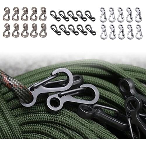 10Pcs Carabiner Clip Aluminum Alloy Spring Snap Keychain Buckle Clip EDC Hanging Buckle for Camping Survival Hiking Backpacking